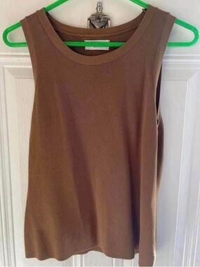 Carly Jean Los Angeles Brown sweater like tank